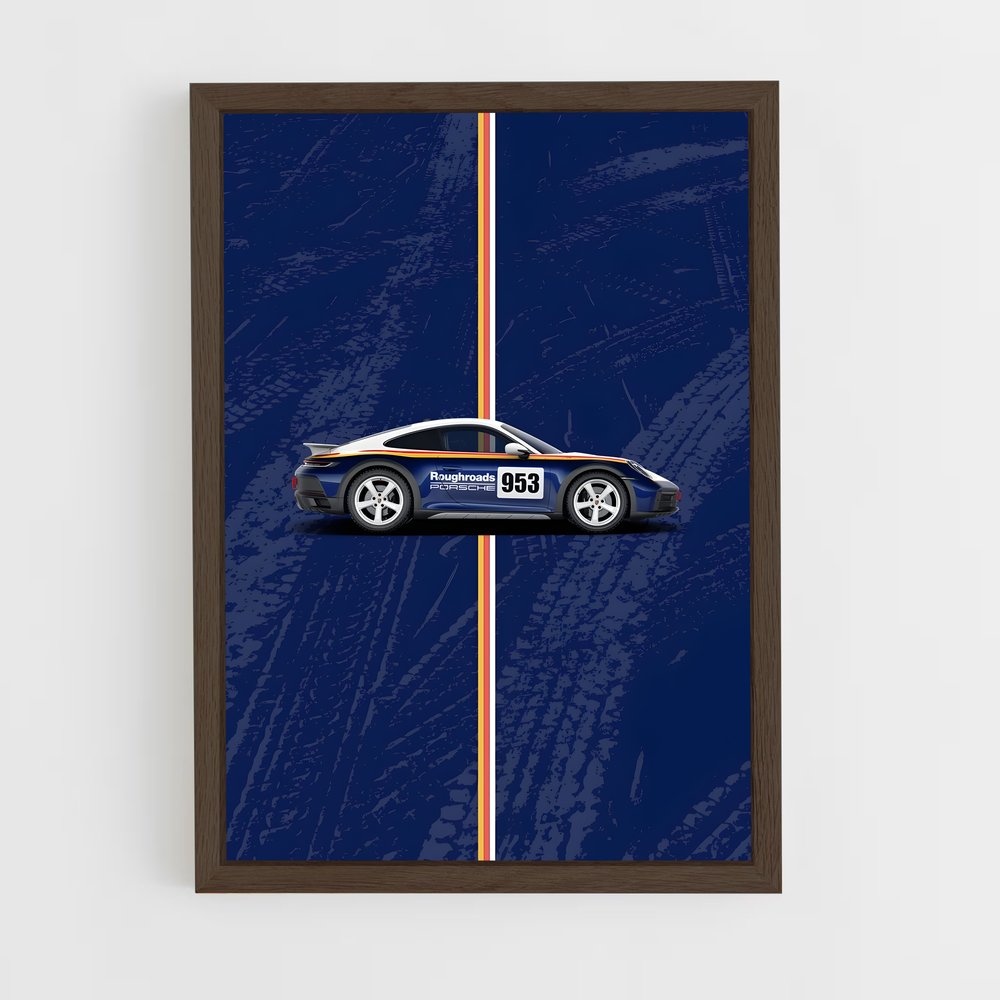 Poster Dakar Racing Blue – affiche Porsche (vue 5)